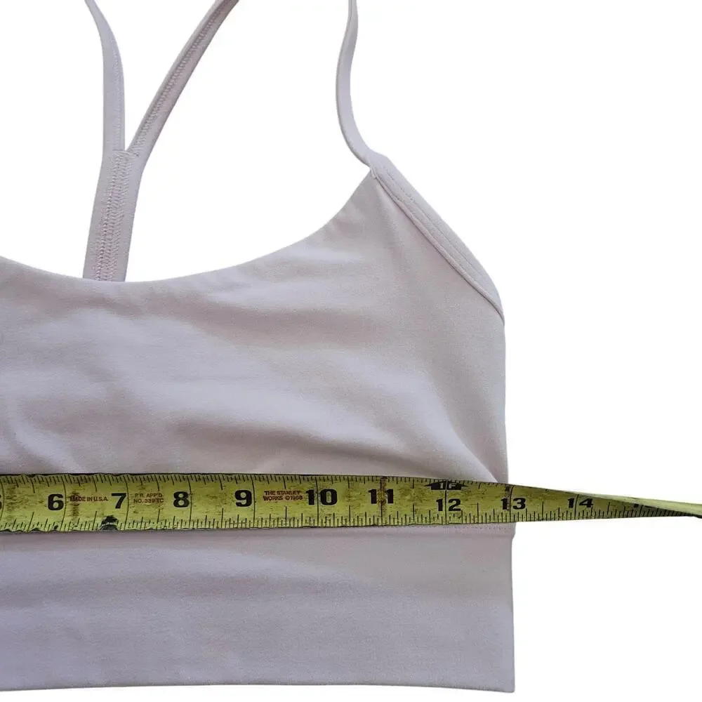 Lululemon Flow Y Longline Bra Light Pink 6